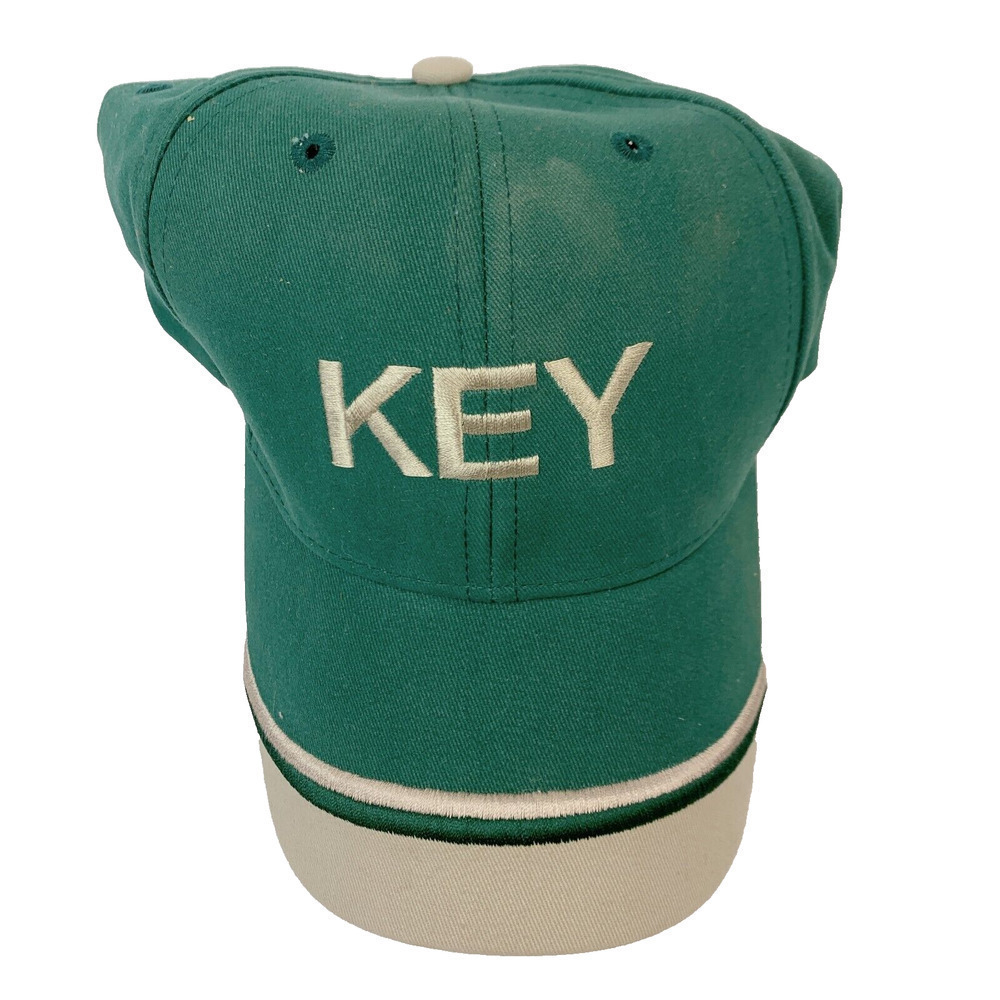 Vintage Key Green Cotton Strapback Dad Hat Cap NWT